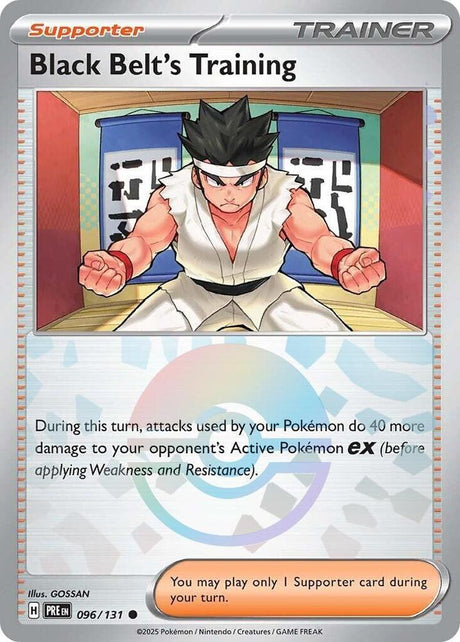Black Belt's Training 096/131 - Poké Ball Reverse Holo - Pokemon TCG Prismatic Evolutions card