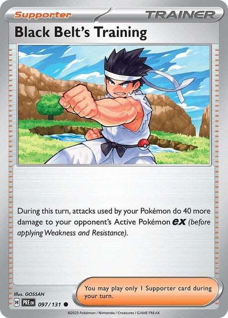 Black Belt's Training 097/131 - Standard card artwork - Pokemon TCG Prismatic Evolutions card