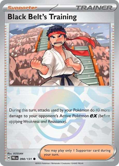 Black Belt's Training 098/131 - Poké Ball Reverse Holo - Pokemon TCG Prismatic Evolutions card