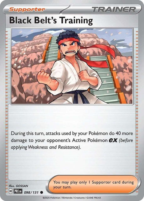 Black Belt's Training 098/131 - Standard card artwork - Pokemon TCG Prismatic Evolutions card