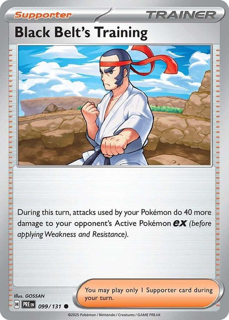Black Belt's Training 099/131 - Standard card artwork - Pokemon TCG Prismatic Evolutions card