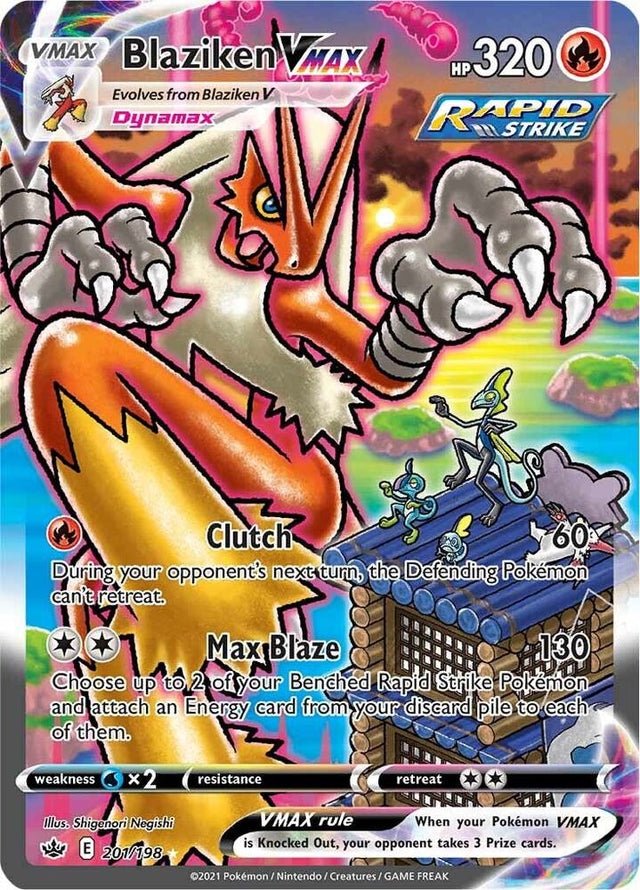 Blaziken VMAX (Alternate Art Secret) 201 - Pokemon TCG Chilling Reign card