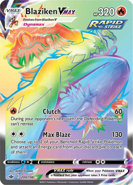 Blaziken VMAX (Secret) 200 - Pokemon TCG Chilling Reign card