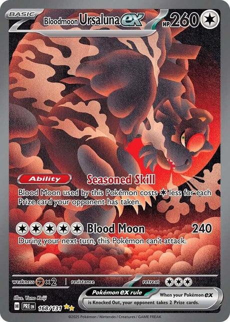 Bloodmoon Ursaluna ex 168/131 - Standard card artwork - Pokemon TCG Prismatic Evolutions card