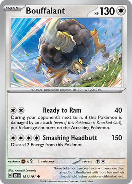 Bouffalant 151/191 - Pokemon TCG Surging Sparks card