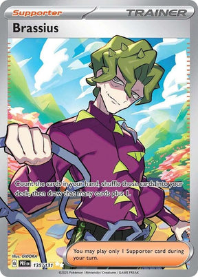 Brassius 135/131 - Standard card artwork - Pokemon TCG Prismatic Evolutions card