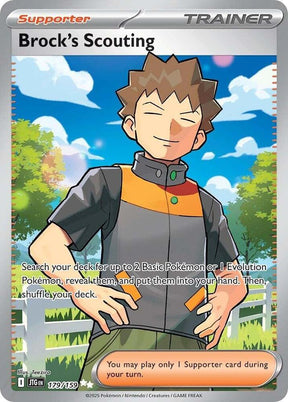 Brock's Scouting 179/159 - Pokemon TCG Journey Together card