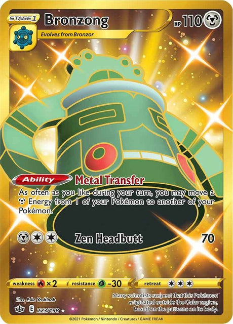 Bronzong (Secret) 223 - Pokemon TCG Chilling Reign card