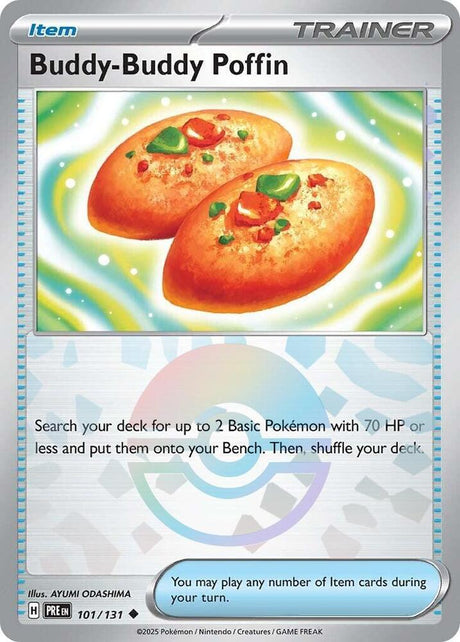 Buddy-Buddy Poffin 101/131 - Poké Ball Reverse Holo - Pokemon TCG Prismatic Evolutions card