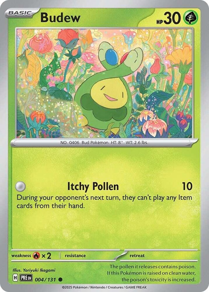 Budew 004/131 - Standard card artwork - Pokemon TCG Prismatic Evolutions card