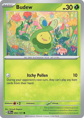 Budew 004/131 - Standard card artwork - Pokemon TCG Prismatic Evolutions card