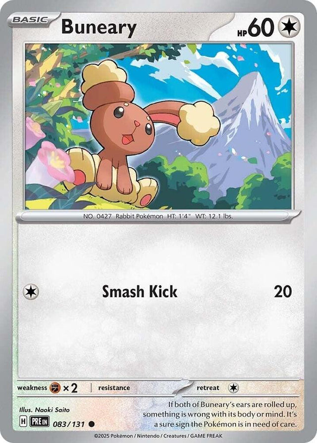 Buneary 083/131 - Standard card artwork - Pokemon TCG Prismatic Evolutions card