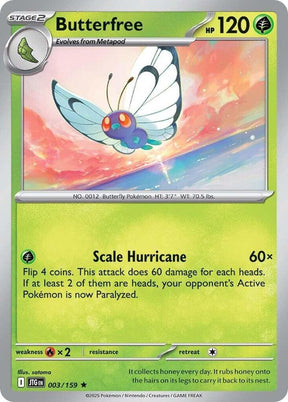 Butterfree 003/159 - Pokemon TCG Journey Together card