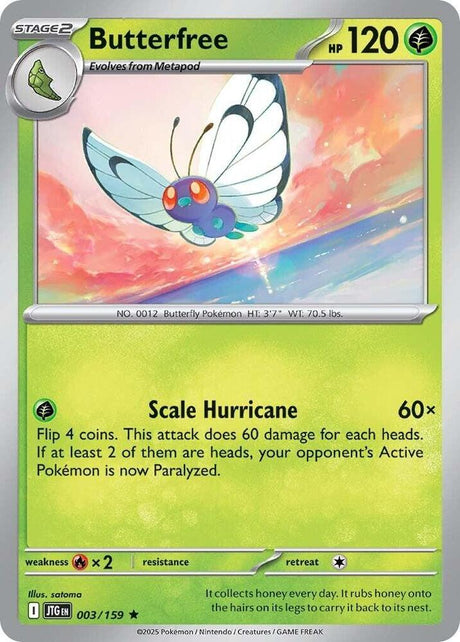 Butterfree 003/159 - Pokemon TCG Journey Together card