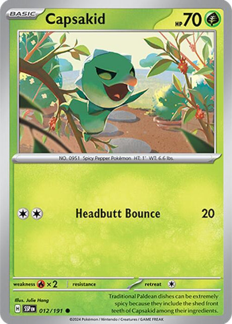 Capsakid 012/191 - Pokemon TCG Surging Sparks card