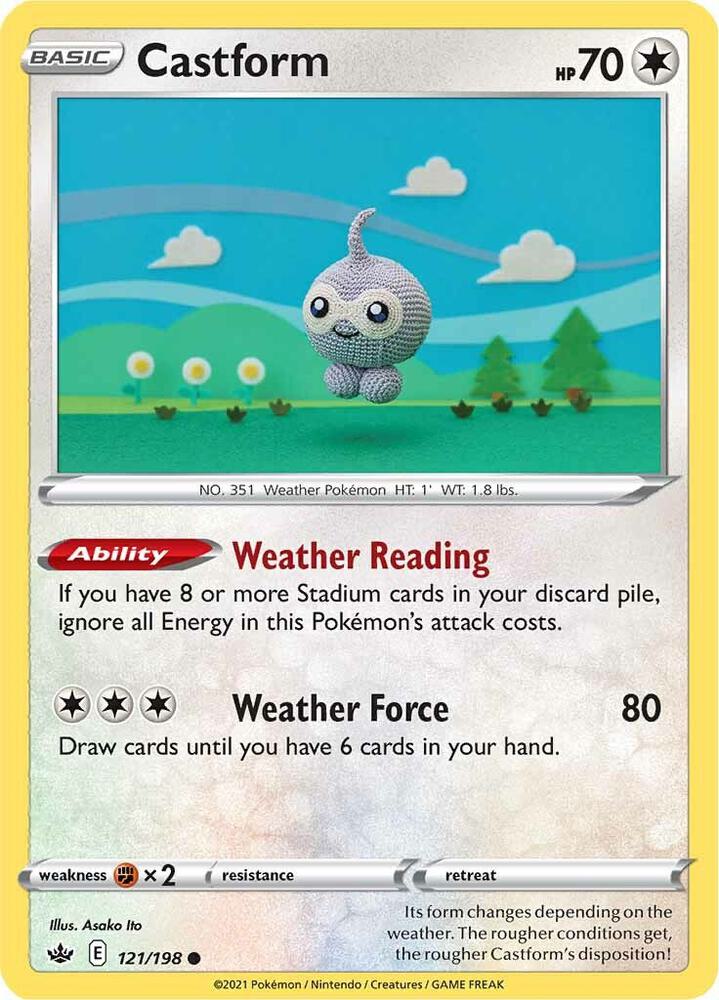 Castform 121 - Pokemon TCG Chilling Reign card
