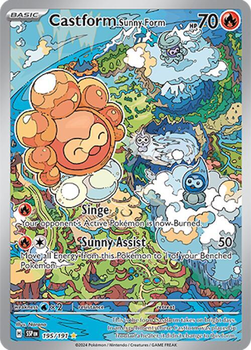 Castform Sunny Form 195/191 - Pokemon TCG Surging Sparks card