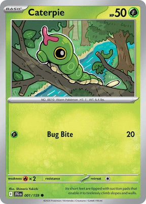 Caterpie 001/159 - Pokemon TCG Journey Together card