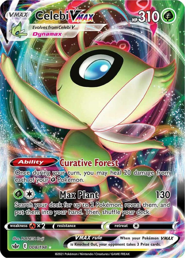 Celebi VMAX 008 - Pokemon TCG Chilling Reign card