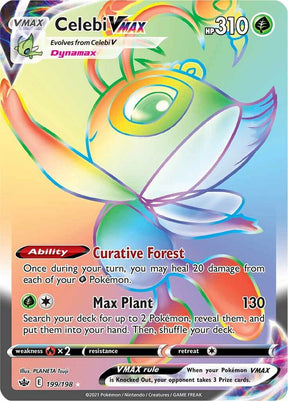 Celebi VMAX (Secret) 199 - Pokemon TCG Chilling Reign card