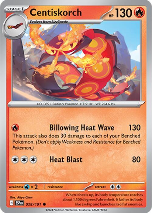 Centiskorch 028/191 - Pokemon TCG Surging Sparks card