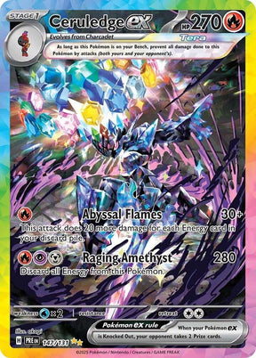 Ceruledge ex 147/131 - Standard card artwork - Pokemon TCG Prismatic Evolutions card