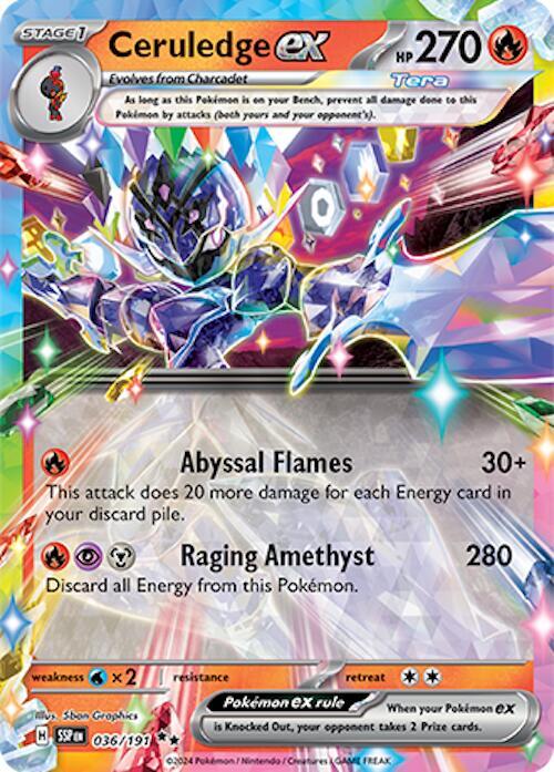 Ceruledge ex 036/191 - Pokemon TCG Surging Sparks card
