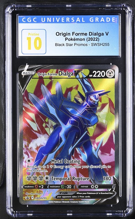 CGC 10 Pokemon Origin Forme Dialga V (2022) Sword & Shield Black Star Promo SWSH255 (Front)