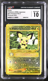 CGC 10 Pokemon Pichu (2000) Neo Premium File 2 172 (Front)