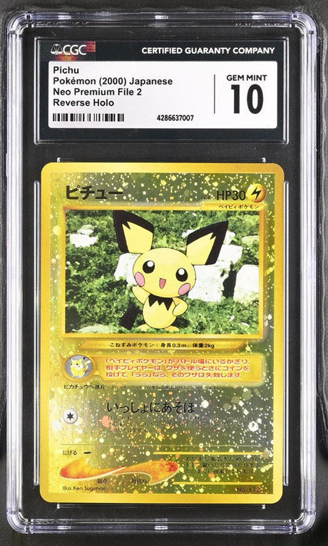 CGC 10 Pokemon Pichu (2000) Neo Premium File 2 172 (Front)