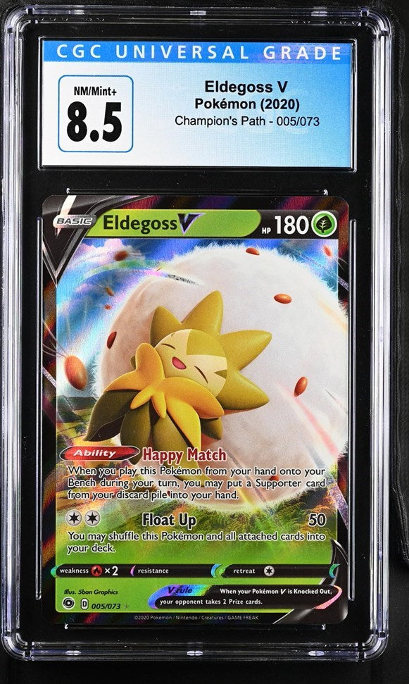 CGC 8.5 Pokemon Eldegoss V (2020) Champion's Path 005 (Front)