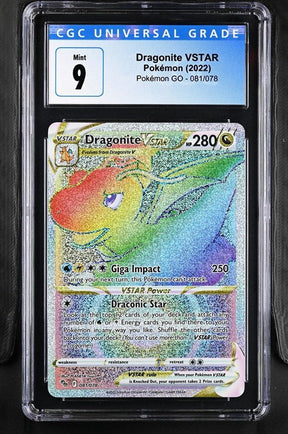 CGC 9 Pokemon Dragonite VSTAR (2023) Pokemon GO 081 (Front)