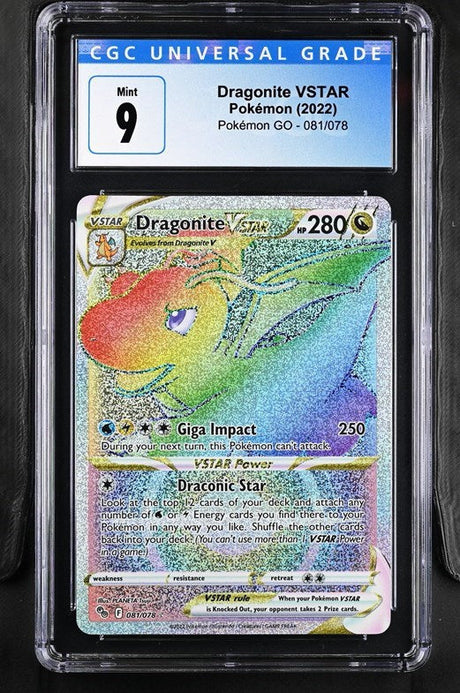 CGC 9 Pokemon Dragonite VSTAR (2023) Pokemon GO 081 (Front)