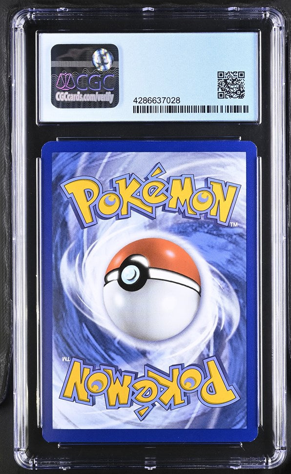 CGC 9 Pokemon Pikachu (2023) Paldea Evolved Black Star Promo with Pokemon Center Stamp 027 (Back)