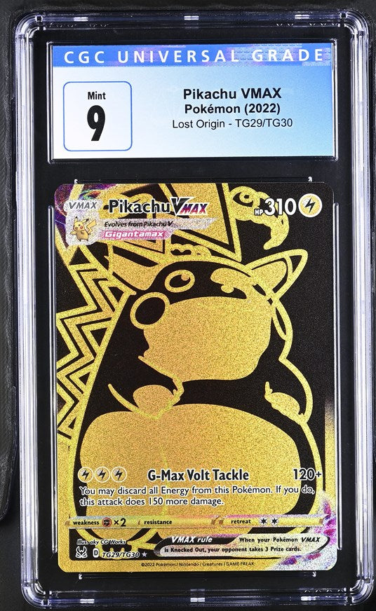 CGC 9 Pokemon Pikachu VMAX (2023) Lost Origin Trainer Gallery TG29 (Front)