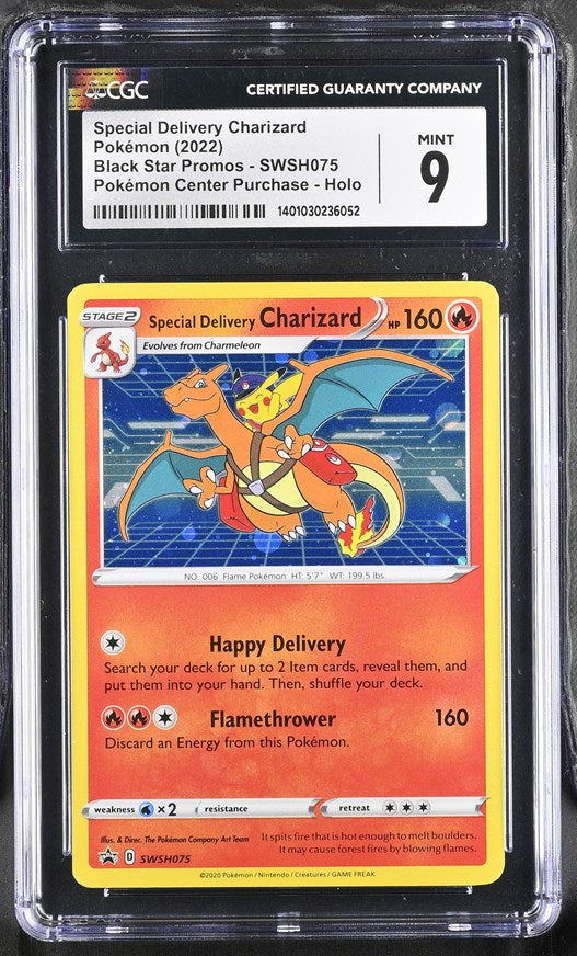 CGC 9 Pokemon Special Delivery Charizard (2023) Sword & Shield Black Star Promo Sword & Shield96 (Front)