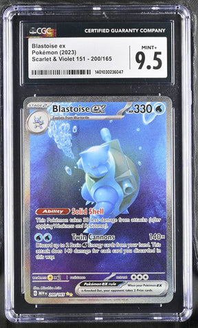 CGC 9.5 Pokemon Blastoise ex (2023) Scarlet & Violet 151 200 (Front)