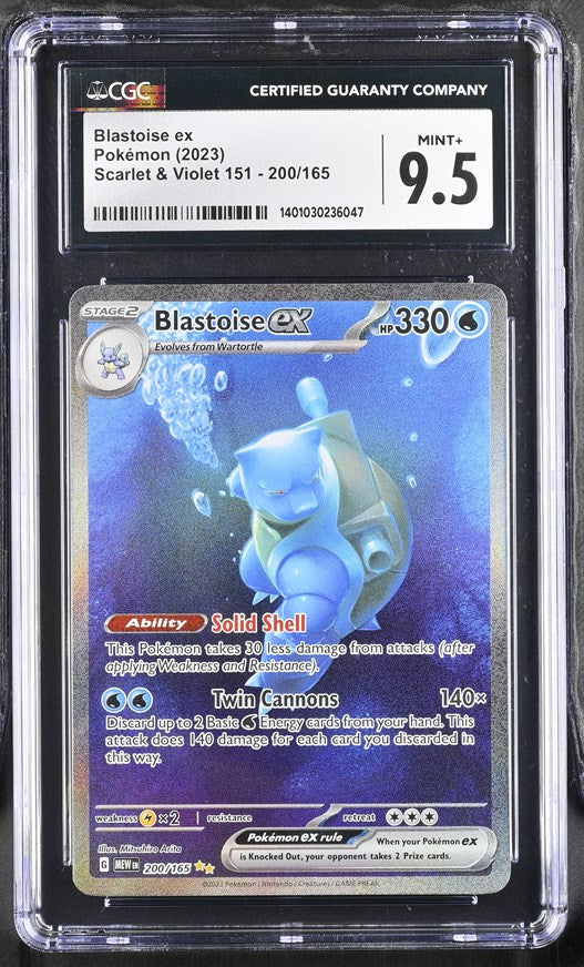 CGC 9.5 Pokemon Blastoise ex (2023) Scarlet & Violet 151 200 (Front)