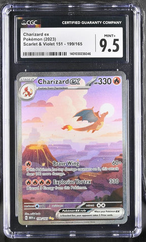 CGC 9.5 Pokemon Charizard ex (2023) Scarlet & Violet 151 199 (Front)