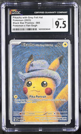 CGC 9.5 Pokemon Pikachu with Grey Felt Hat (2023) Scarlet & Violet Black Star Promo 085 (Front)