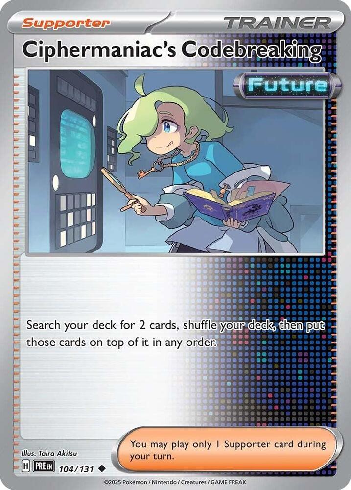 Ciphermaniac's Codebreaking 104/131 - Standard card artwork - Pokemon TCG Prismatic Evolutions card