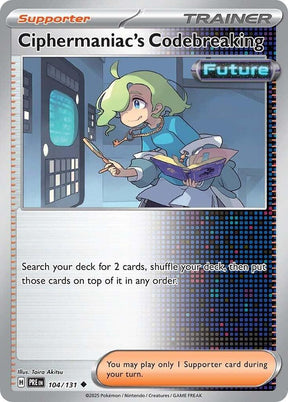 Ciphermaniac's Codebreaking 104/131 - Standard card artwork - Pokemon TCG Prismatic Evolutions card