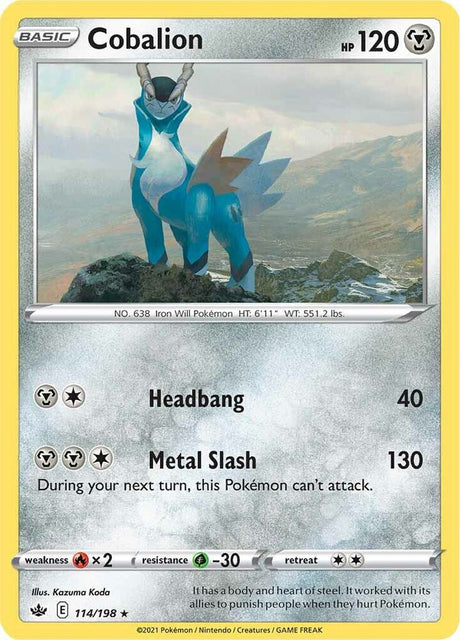 Cobalion 114 - Pokemon TCG Chilling Reign card