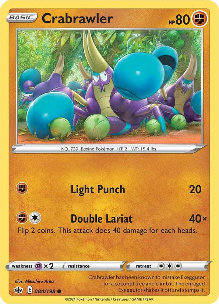 Crabrawler 084 - Pokemon TCG Chilling Reign card