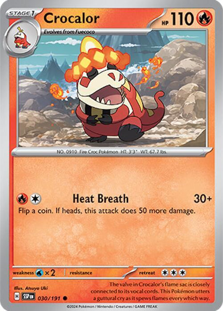 Crocalor 030/191 - Pokemon TCG Surging Sparks card