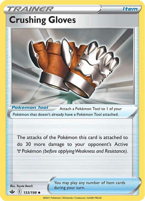 Crushing Gloves 133 - Pokemon TCG Chilling Reign card