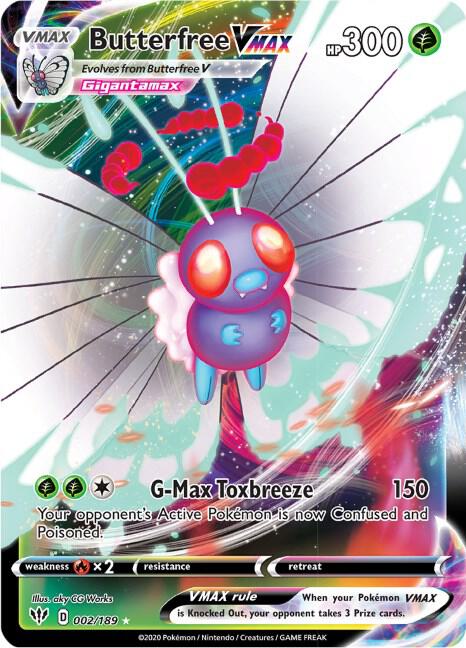 Butterfree VMAX - Darkness Ablaze 002/189 Pokémon card