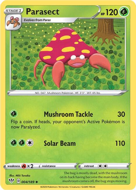 Parasect - Darkness Ablaze 004/189 Pokémon card