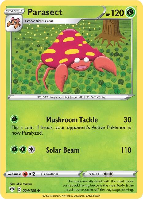 Parasect - Darkness Ablaze 004/189 Pokémon card