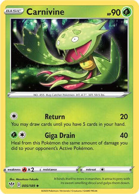 Carnivine - Darkness Ablaze 005/189 Pokémon card